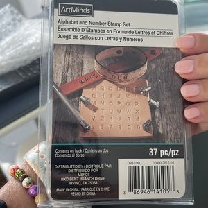 Artminds alpha and number stamp set for leather